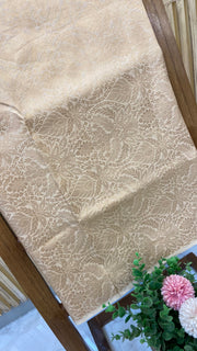 Pure Katan Silk Tanchui Brocade Handloom Banarasi Fabric - The Handlooms