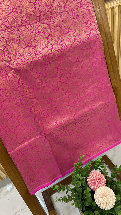 Pure Katan Silk Tanchui Brocade Handloom Banarasi Fabric