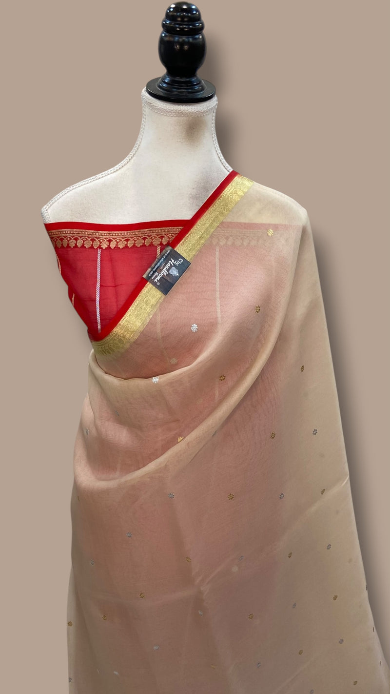 Pure Kora Silk Handloom Banarasi Saree