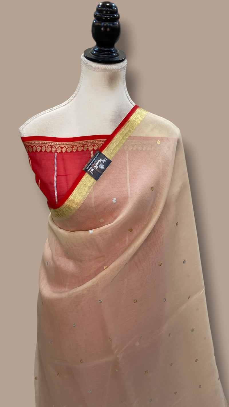 Pure Kora Silk Handloom Banarasi Saree