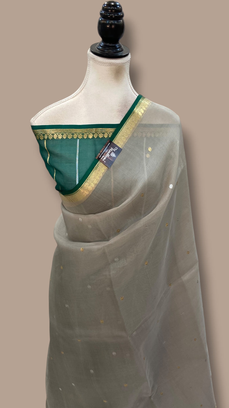 Pure Kora Silk Handloom Banarasi Saree