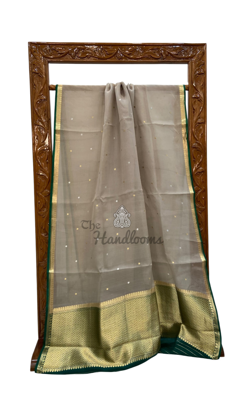 Pure Kora Silk Handloom Banarasi Saree