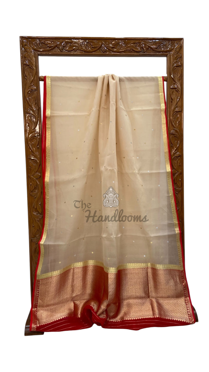 Pure Kora Silk Handloom Banarasi Saree