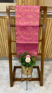 Pure Katan Silk Tanchui Brocade Handloom Banarasi Fabric - The Handlooms