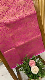 Pure Katan Silk Tanchui Brocade Handloom Banarasi Fabric - The Handlooms