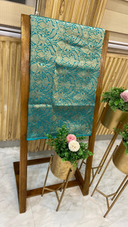 Pure Katan Silk Tanchui Brocade Handloom Banarasi Fabric - The Handlooms