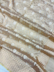 Pure Tissue Reshmi Zari Banarasi Brocade Handloom Dupatta - The Handlooms