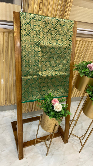 Pure Katan Silk Tanchui Brocade Handloom Banarasi Fabric