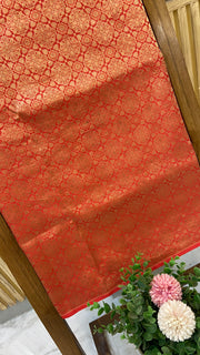 Pure Katan Silk Tanchui Brocade Handloom Banarasi Fabric - The Handlooms