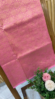 Pure Katan Silk Tanchui Brocade Handloom Banarasi Fabric - The Handlooms