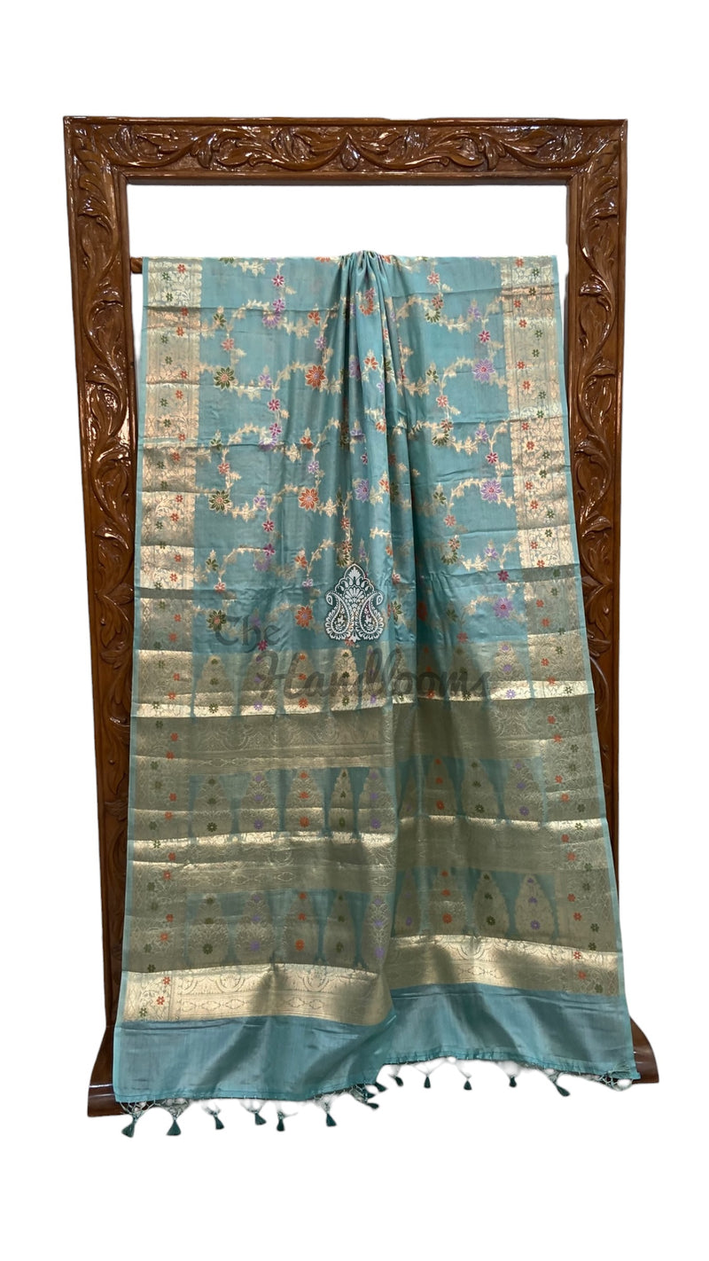 Pure Tussar Silk Handloom Banarasi Saree - The Handlooms