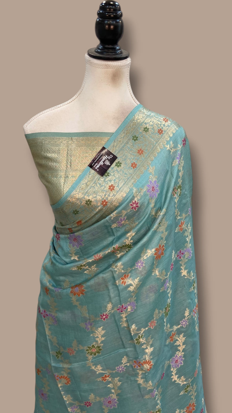 Pure Tussar Silk Handloom Banarasi Saree - The Handlooms