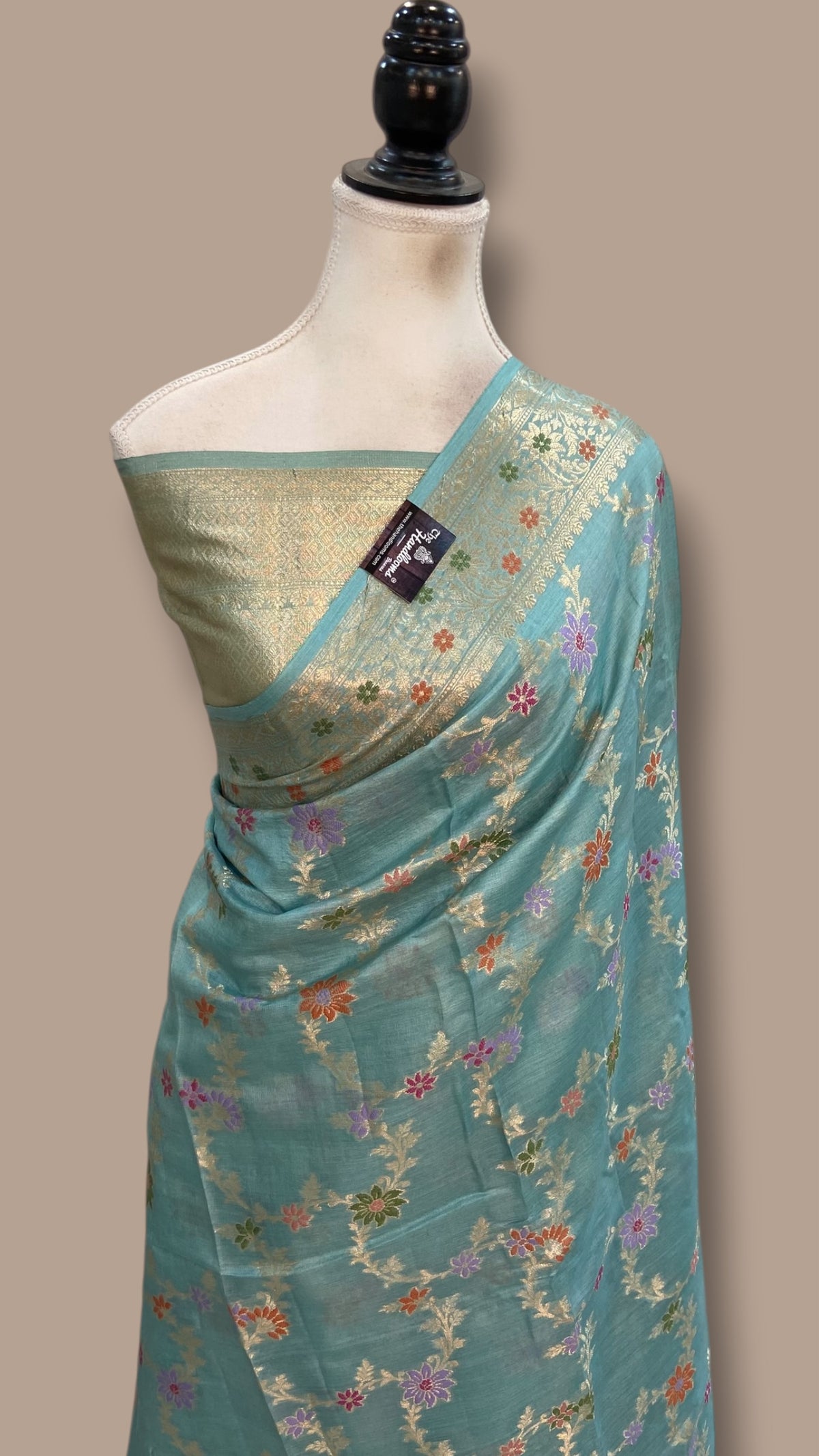 Pure Tussar Silk Handloom Banarasi Saree — The Handlooms