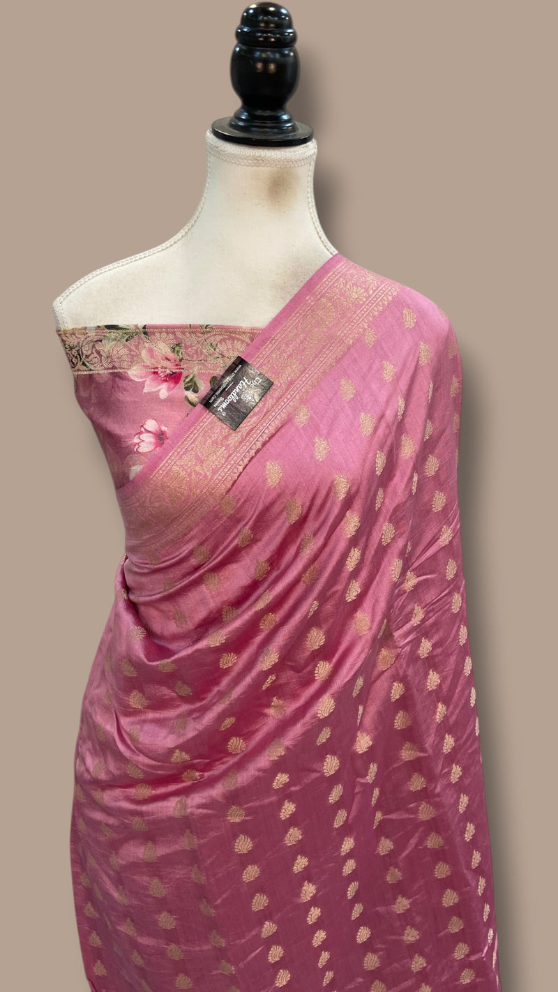 Pure Chiniya Silk Handloom Banarasi Saree - The Handlooms