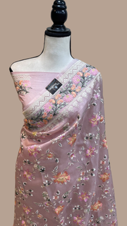 Pure Organza Chikankari Handloom Banarasi Saree - The Handlooms