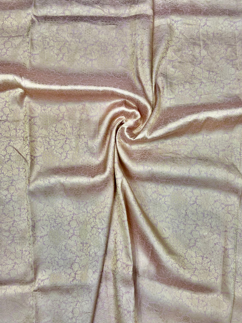 Pure Katan Silk Tanchui Brocade Handloom Banarasi Fabric - The Handlooms