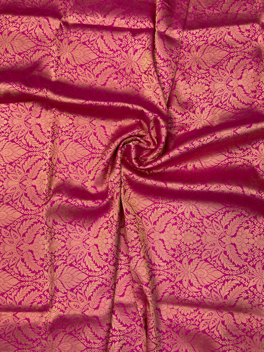 Pure Katan Silk Tanchui Brocade Handloom Banarasi Fabric