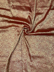 Pure Katan Silk Tanchui Brocade Handloom Banarasi Fabric - The Handlooms