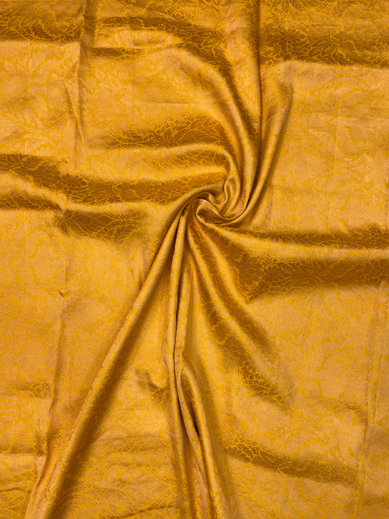 Pure Katan Silk Tanchui Brocade Handloom Banarasi Fabric - The Handlooms