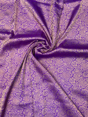 Pure Katan Silk Tanchui Brocade Handloom Banarasi Fabric - The Handlooms