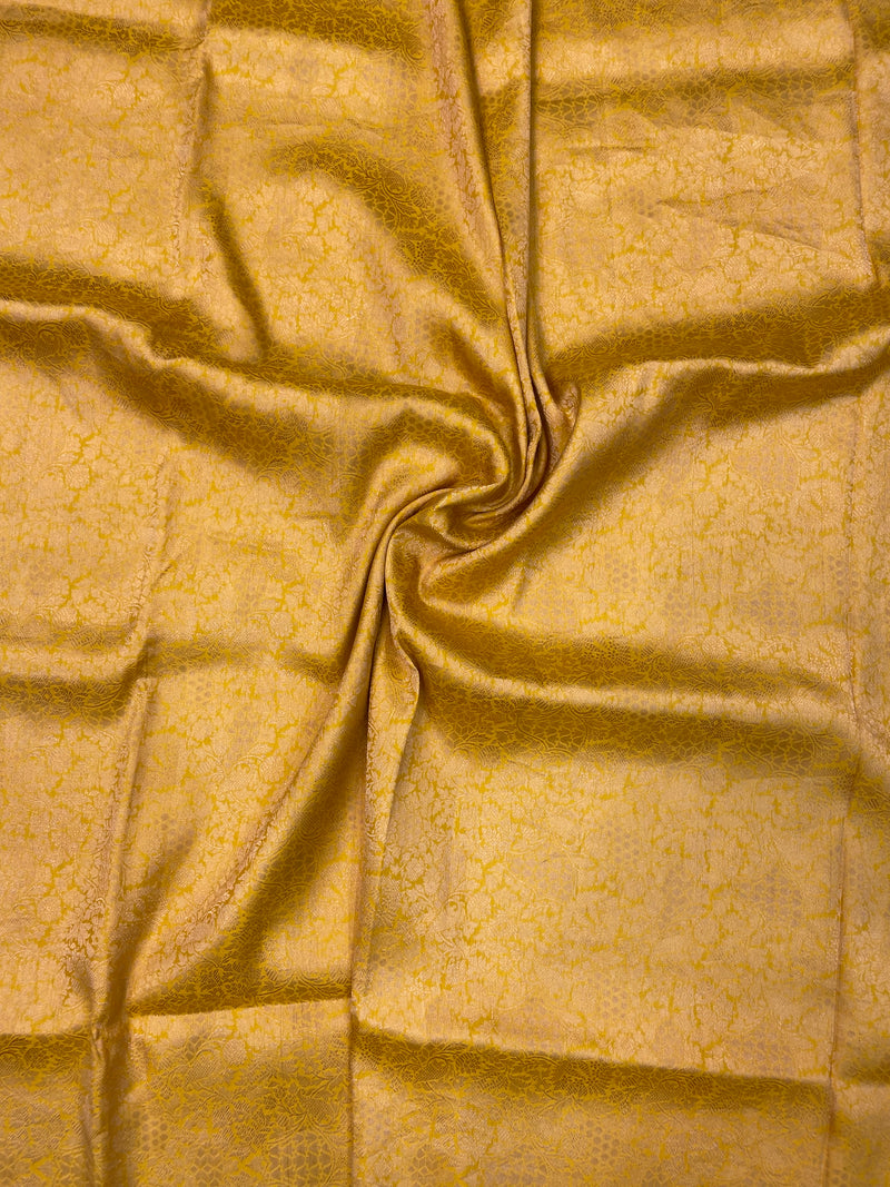 Pure Katan Silk Tanchui Brocade Handloom Banarasi Fabric - The Handlooms