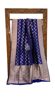 Pure Katan Silk Banarasi Handloom Saree - All Over Jaal Work With Meenakari - The Handlooms