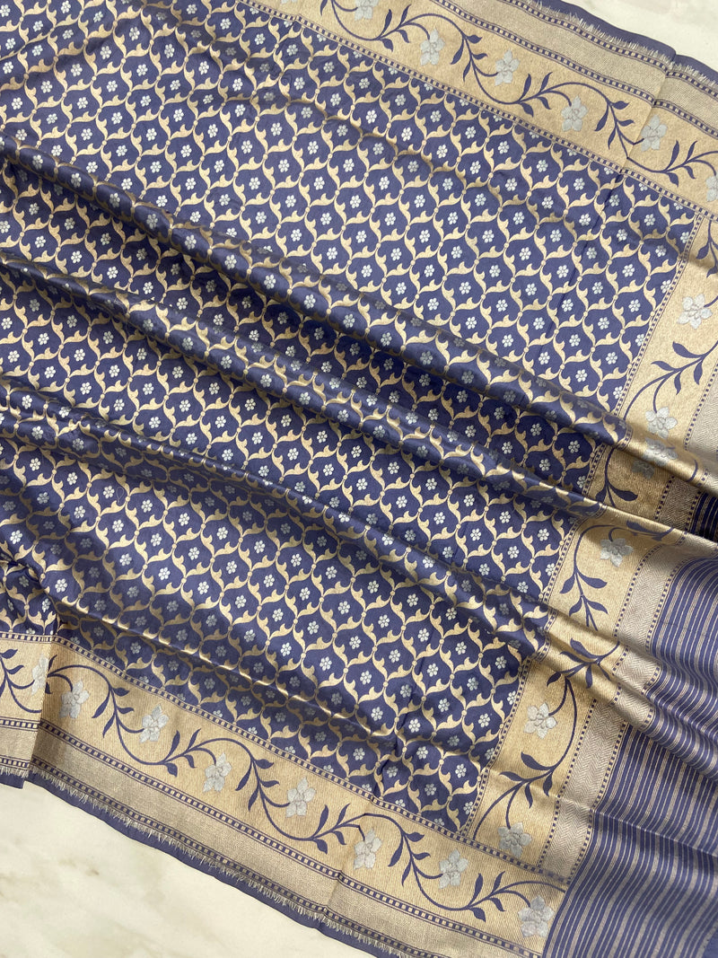 Pure Katan Silk Handloom Banarasi Dupatta - The Handlooms