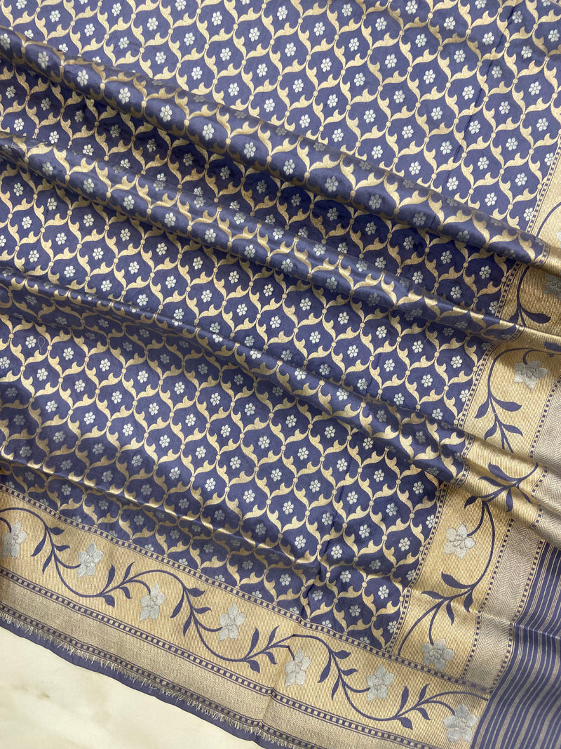 Pure Katan Silk Handloom Banarasi Dupatta - The Handlooms