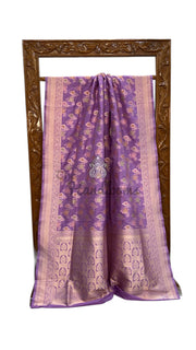 Pure Katan Silk Banarasi Handloom Saree - All Over Jaal Work With Meenakari - The Handlooms