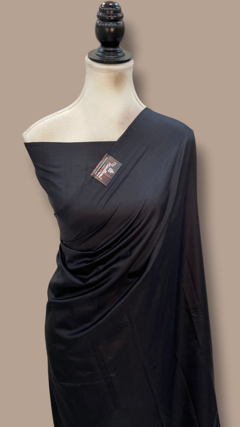 Pure Katan Silk Handloom Banarasi Saree-Plain