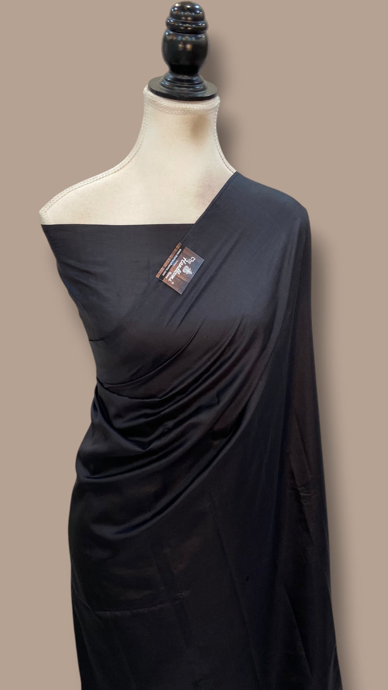 Pure Katan Silk Handloom Banarasi Saree-Plain