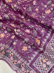 Pure Organza Chikankari Handloom Banarasi Saree - The Handlooms