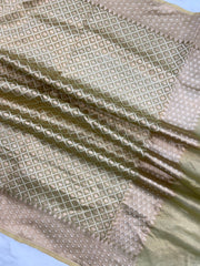Pure Tissue Reshmi Zari Banarasi Brocade Handloom Dupatta - The Handlooms