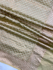 Pure Tissue Reshmi Zari Banarasi Brocade Handloom Dupatta - The Handlooms