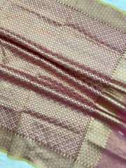 Pure Tissue Reshmi Zari Banarasi Brocade Handloom Dupatta - The Handlooms