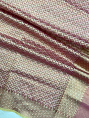 Pure Tissue Reshmi Zari Banarasi Brocade Handloom Dupatta - The Handlooms