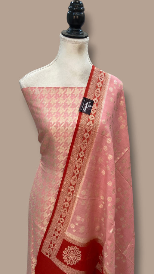 Pure Moonga Georgette Banarasi Dress material - The Handlooms