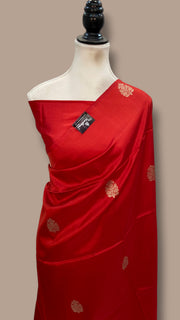 Pure Mango Silk Banarasi Handloom Saree - All over Kadua Motifs - The Handlooms