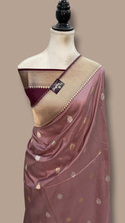Pure Katan Silk Banarasi Handloom Saree - All Over Kadua Motifs - The Handlooms