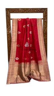 Pure Katan Silk Banarasi Handloom Saree - All Over Kadua Motifs - The Handlooms