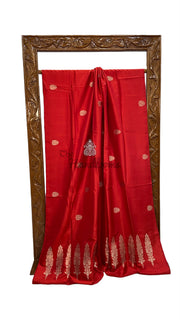 Pure Mango Silk Banarasi Handloom Saree - All over Kadua Motifs - The Handlooms
