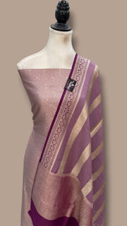 Pure Moonga Georgette Banarasi Dress material - The Handlooms