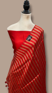 Pure Mango Silk Handloom Banarasi Dress Material - The Handlooms