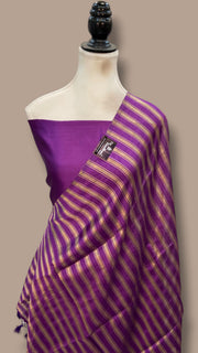 Pure Mango Silk Handloom Banarasi Dress Material - The Handlooms