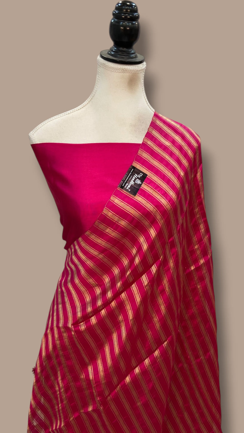 Pure Mango Silk Handloom Banarasi Dress Material - The Handlooms