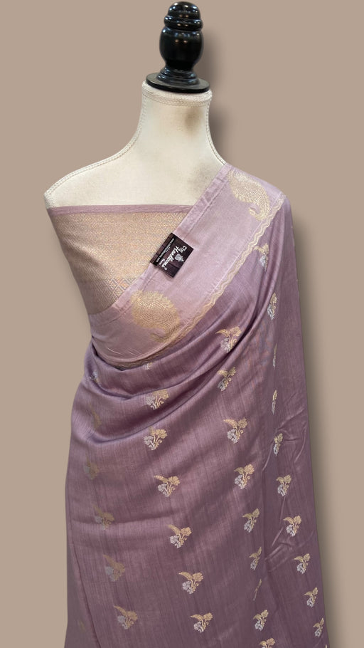 Pure Chiniya Silk Khaddi Handloom Banarasi Saree - The Handlooms