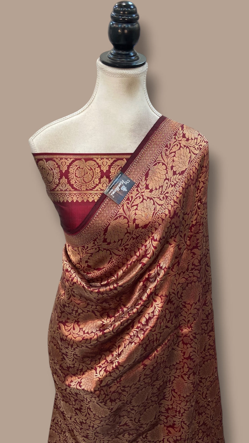 Pure Katan Silk Banarasi Handloom Saree - Tanchui Brocade
