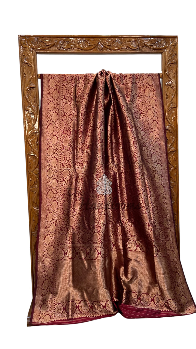 Pure Katan Silk Banarasi Handloom Saree - Tanchui Brocade