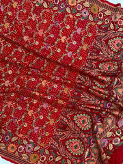 Pure Georgette Banarasi Bandhej Handloom Dupatta - The Handlooms