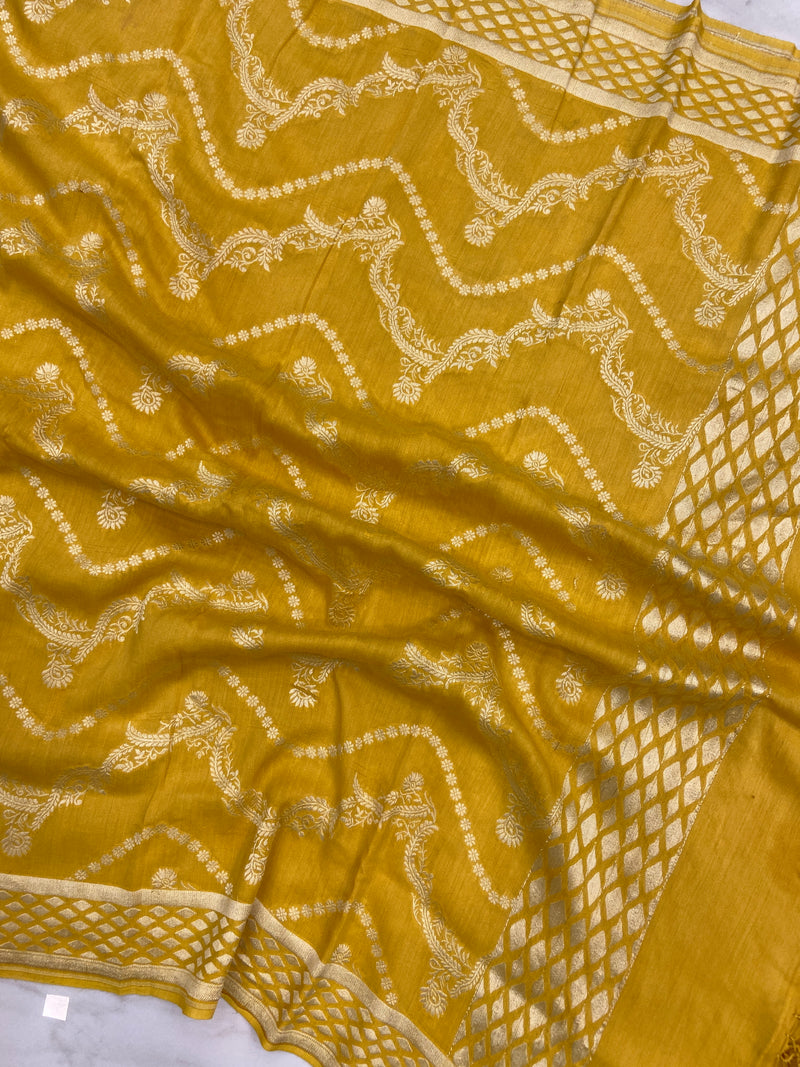 Pure Moonga handloom Dupatta - The Handlooms